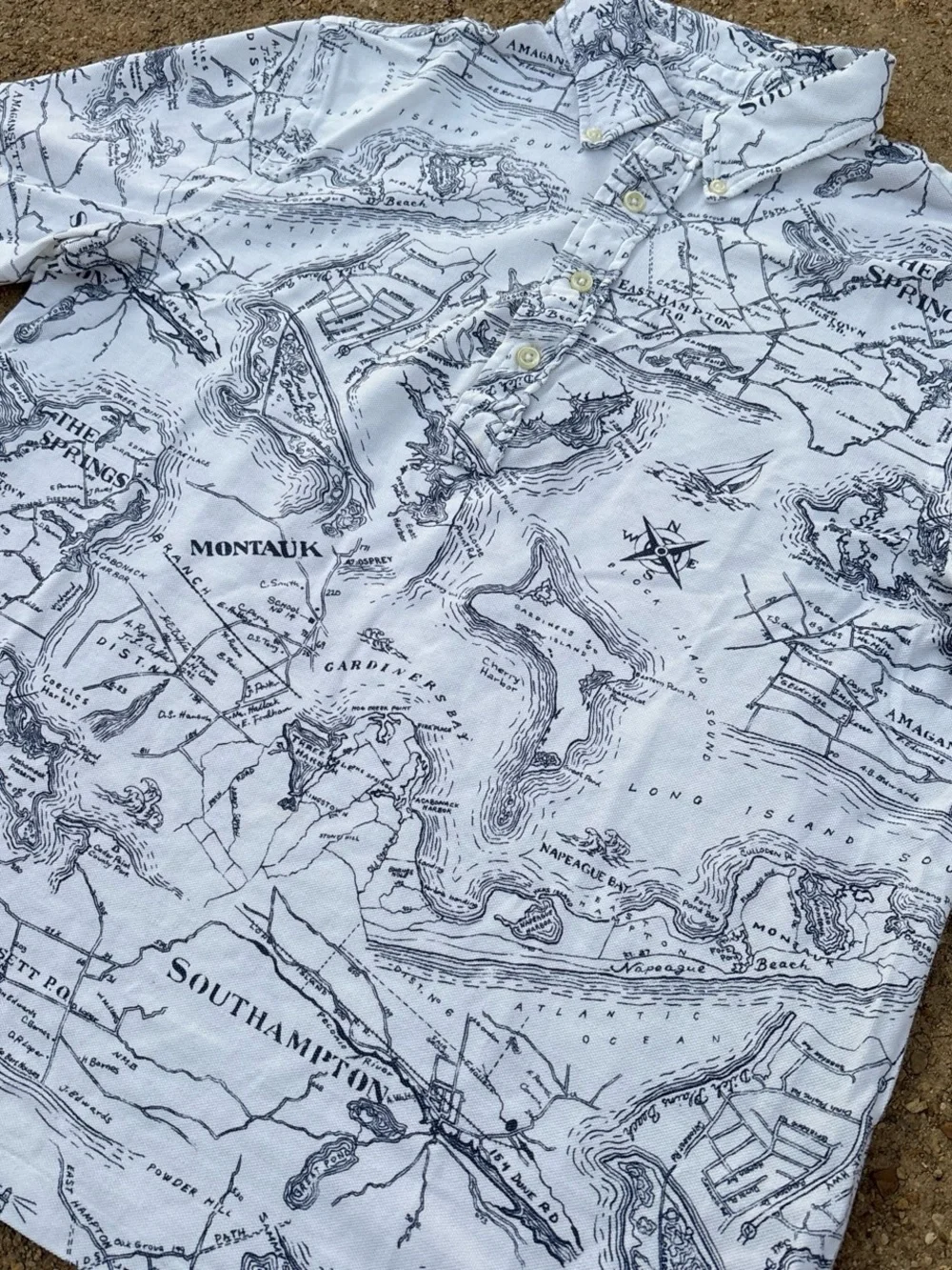 Polo Ralph Lauren Map Knit Oxford polo shirt
